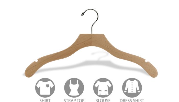 HIGH QUALITY Natural No Notch Wooden Hangers –