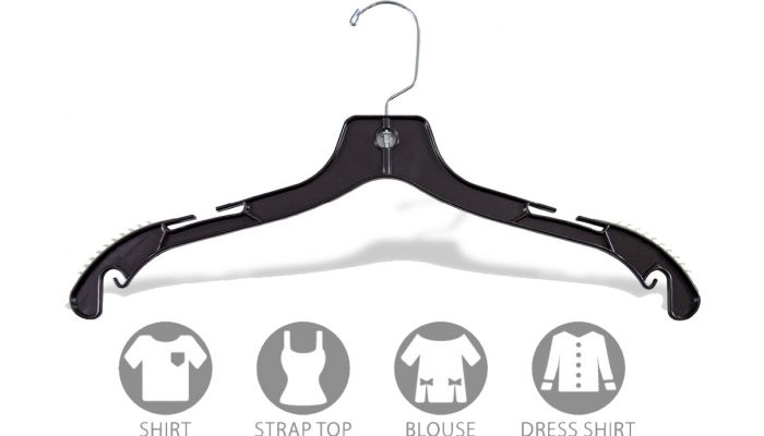 Plastic 17 White Flat Hanger - Garment Hangers - Hangers