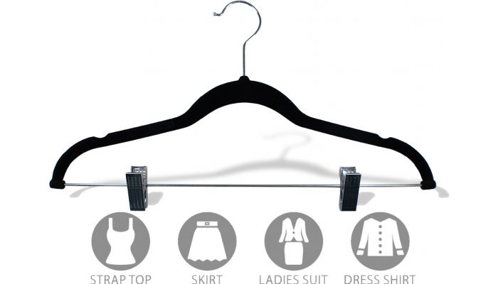 Plastic 17 White Flat Hanger - Garment Hangers - Hangers