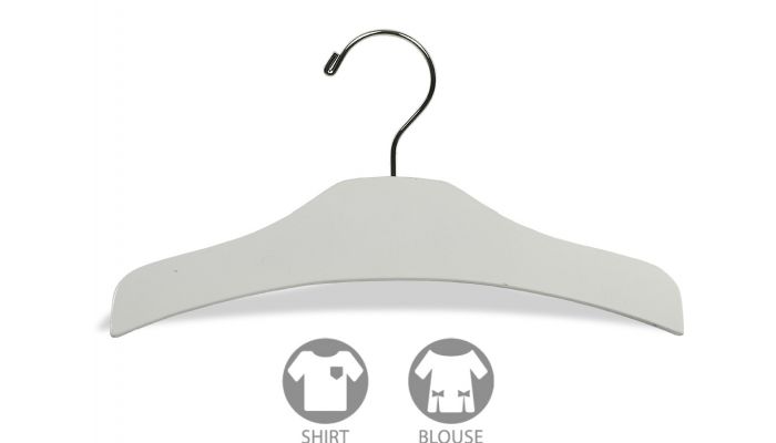 Kid's White Wood Shirt Hangers