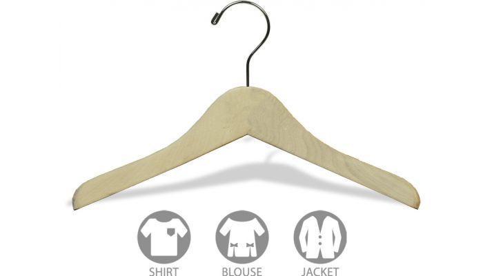 Kid's White Wood Shirt Hangers