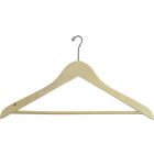 Unfinished Wood Anti-Theft Suit Hanger W/ Suit Bar (17" X 3/4")