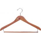 Unfinished Cedar Suit Hanger W/ Locking Bar (17" X 7/16")