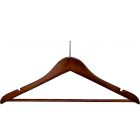 Cherry Wood Anti-Theft Suit Hanger W/ Suit Bar & Notches (17" X 1/2")