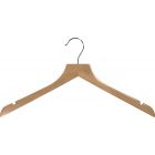Natural Wood Top Hanger W/ Notches (17" X 7/16")