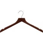 Walnut Wood Top Hanger W/ Notches (17" X 7/16")