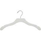 White Wood Top Hanger W/ Notches (17" X 3/8")