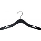 Black Wood Top Hanger W/ Countersunk Hook & Notches (17" X 7/16")