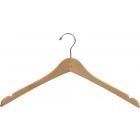 Natural Wood Top Hanger W/ Notches (17" X 1/2")