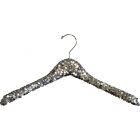 Silver Sequin Wood Top Hanger (17" X 1/2")