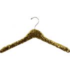 Gold Sequin Wood Top Hanger (17" X 1/2")