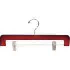 Cherry Wood Bottom Hanger W/ Clips (14" X 3/8")