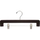 Espresso Wood Bottom Hanger W/ Clips (14" X 3/8")