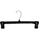 Black Plastic Bottom Hanger W/Clips (14" X 1/4")