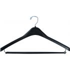 Black Plastic Suit Hanger W/ Locking Bar (17" X 1/2")