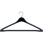 Black Plastic Suit Hanger W/ Suit Bar (17" X 1/2")