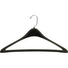 Oversized Black Plastic Suit Hanger W/ Suit Bar (19" X 1/2")