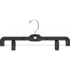 Black Plastic Bottom Hanger W/ Clips (14" X 7/16")