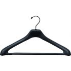 Black Plastic Suit Hanger W/ Suit Bar (17" X 1 1/2")