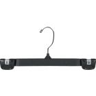 Black Plastic Bottom Hanger W/Clips (10" X 1/4")