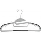 Petite Matte Gray Plastic Top Hanger W/ Notches (16" X 3/16")