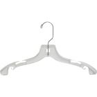 Junior Clear Plastic Top Hanger W/ Notches (14" X 7/16")