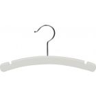 Kids White Wood Top Hanger W/ Notches (10" X 3/8")