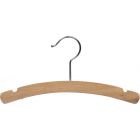 Kids Natural Wood Top Hanger W/ Notches (10" X 3/8")