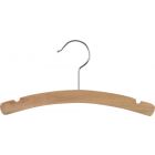 Kids Natural Wood Top Hanger W/ Notches (12" X 3/8")