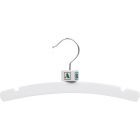 Kids White Wood Top Hanger W/ Notches (11" X 3/8")