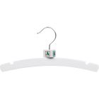 Kids White Wood Top Hanger W/ Notches (11" X 3/8")