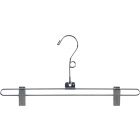 Chrome Metal Bottom Hanger W/Clips (12" X 1/8")