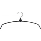 Petite Rubber Coated Black Metal Top Hanger (16" X 3/8")