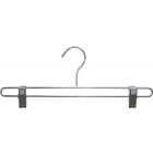 Chrome Metal Bottom Hanger W/ Clips (14" X 3/16")