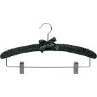 Black Padded Combo Hanger W/ Clips (16" X 1")