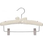 Kids Ivory Padded Combo Hanger W/ Clips (12" X 1")