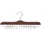 Walnut Wood 24 Clip Tie Hanger (17" X 3/4")