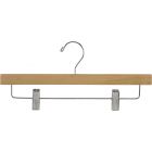 Matte Natural Alder Bottom Hanger W/ Clips (14" X 5/8")