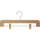 Natural Alder Bottom Hanger W/ Clips (14" X 3/8")