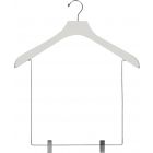 Oversized White Wood Display Hanger W/ 12" Clips (18" X 2")