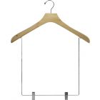 Oversized Natural Wood Display Hanger W/ 12" Clips (18" X 2")