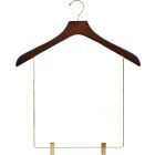 Oversized Walnut Wood Display Hanger W/ 12" Clips (18" X 2")