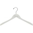 White Wood Top Hanger W/ Notches (17" X 1/2")