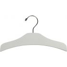 Kids White Wood Top Hanger (11" X 3/8")