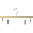 Unfinished Wood Bottom Hanger W/Clips (14" X 5/8")