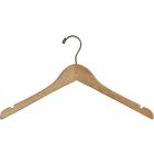 Petite Tung Oil Wood Top Hanger W/ Notches (15.5" X 1/2")
