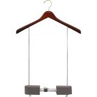 Walnut Wood Display Hanger W/ 99" Adjustable Waist (17" X 1")