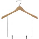 Natural Wood Display Hanger W/ 10" Clips (17" X 1")