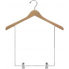 Natural Wood Display Hanger W/ 12" Deluxe Clips (17" X 1")