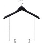Matte Black Wood Display Hanger W/ 12" Deluxe Clips (17" X 1")